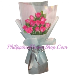 send bouquet of 1 dozen pink roses to philippines